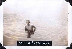 A071- Gordon (Ben) Bennett in for a swim